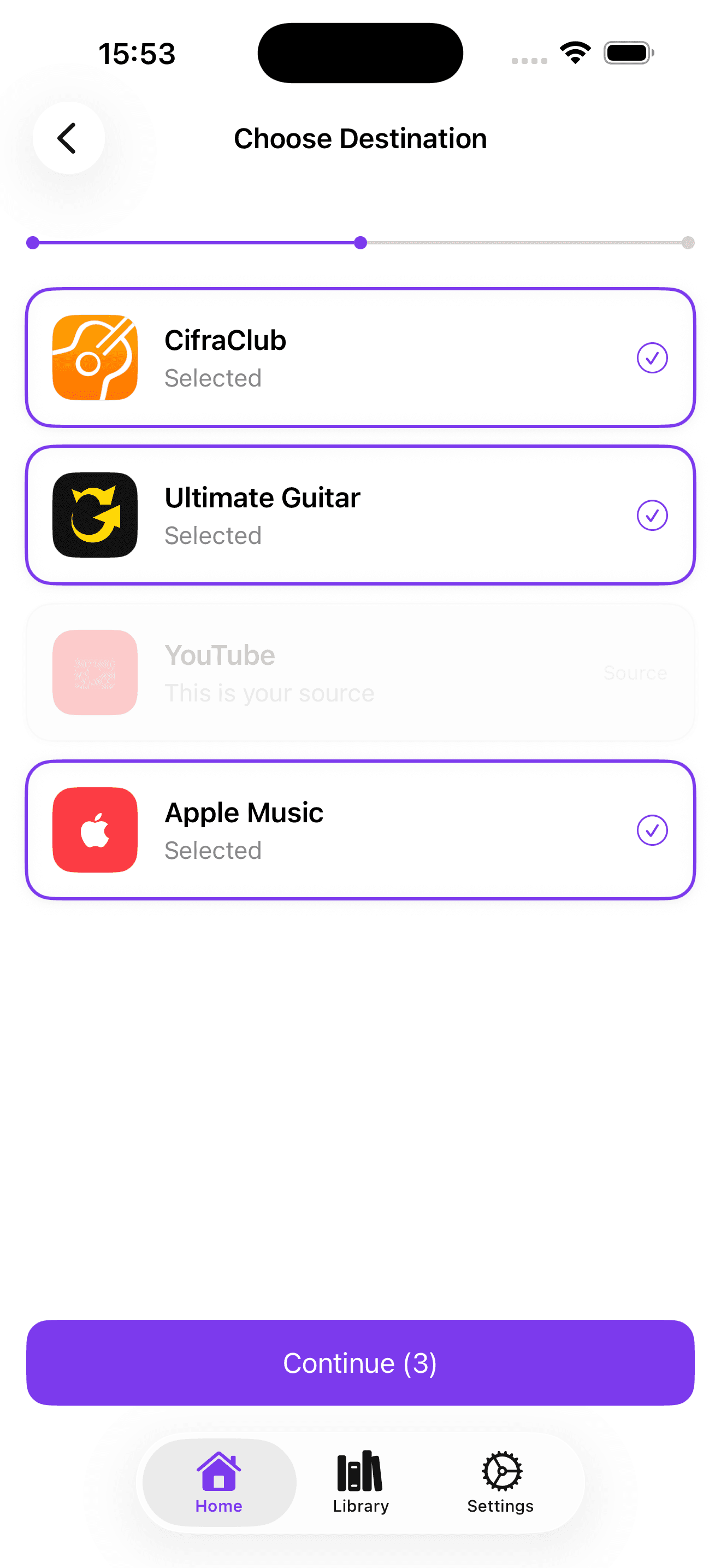 Select tracks